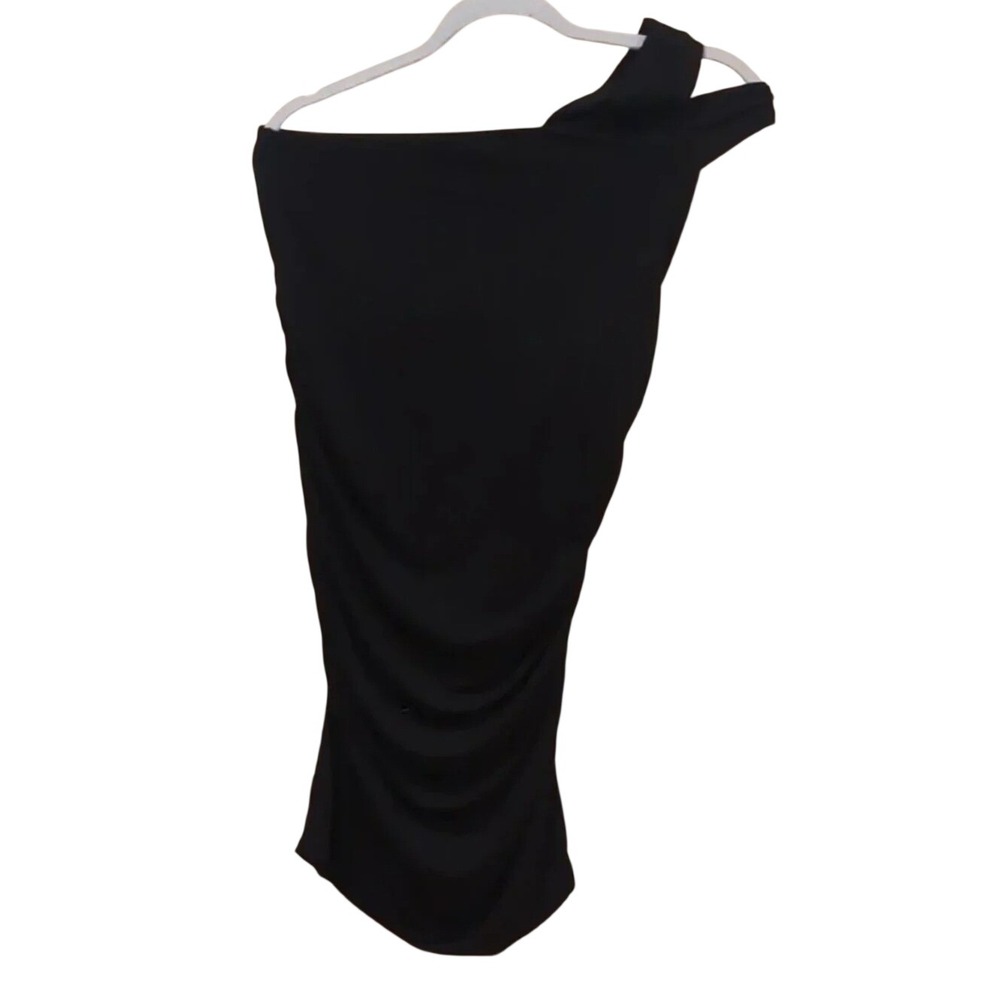 Isabella Oliver Brunswick Maternity Dress Black One Shoulder Ruched Size 2 US 6